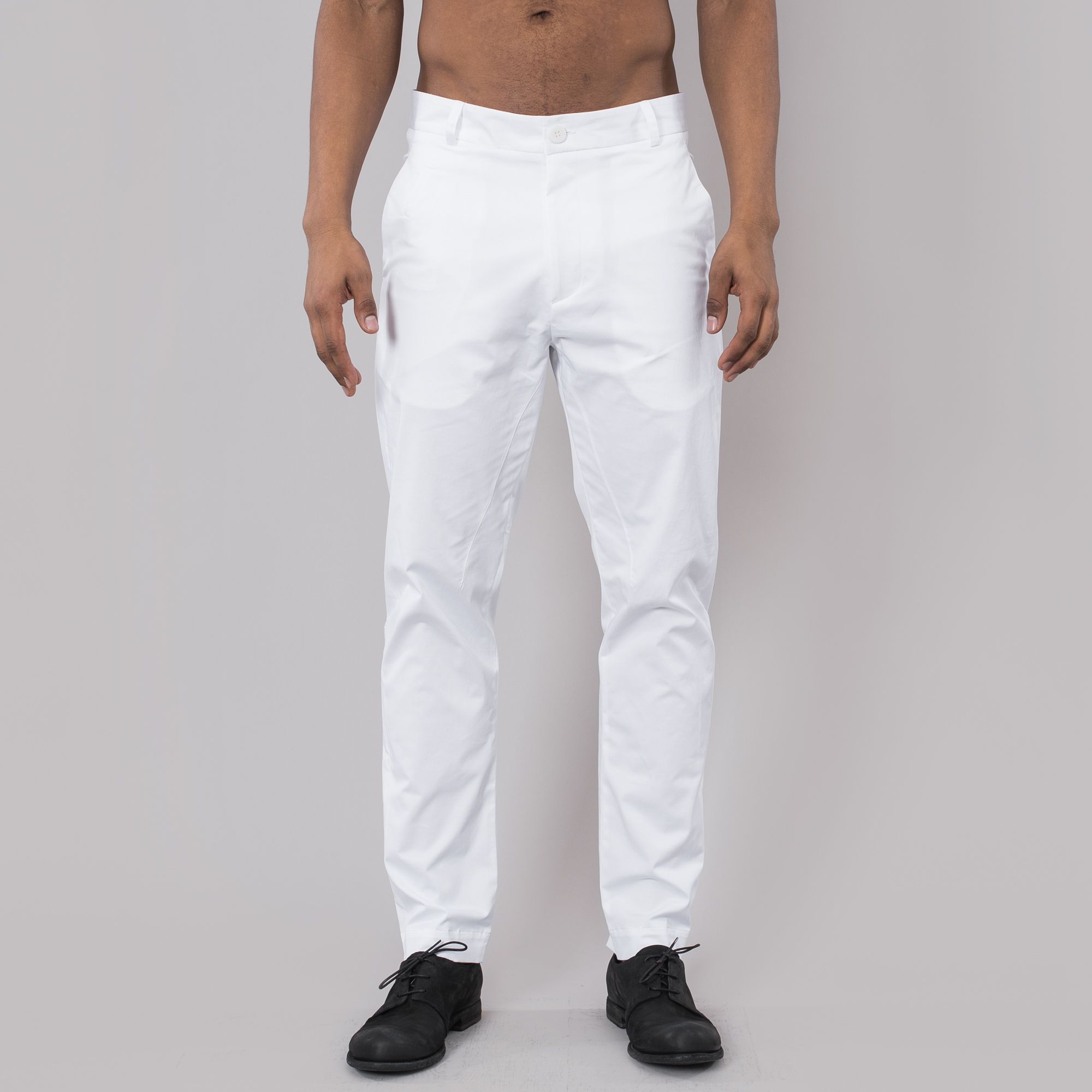White Cotton Pants | He Spoke Style