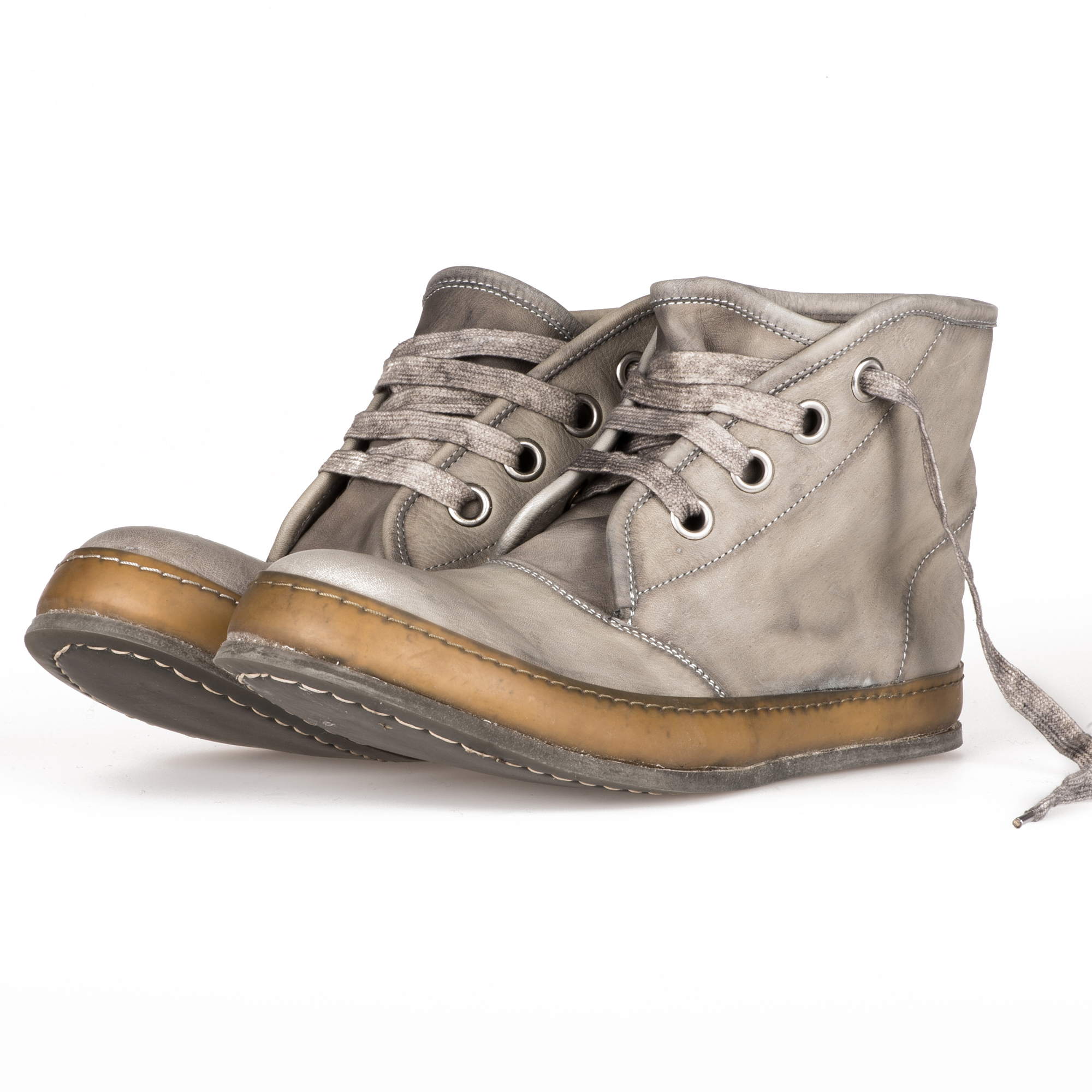 LIGHT GREY HIGH TOP SNEAKERS|wolfensson