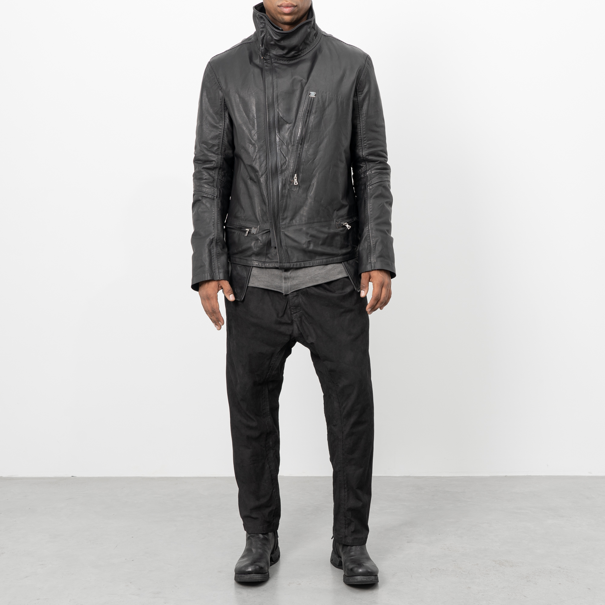 Leather Perforated Bomber (last one size 48) – cedric jacquemyn