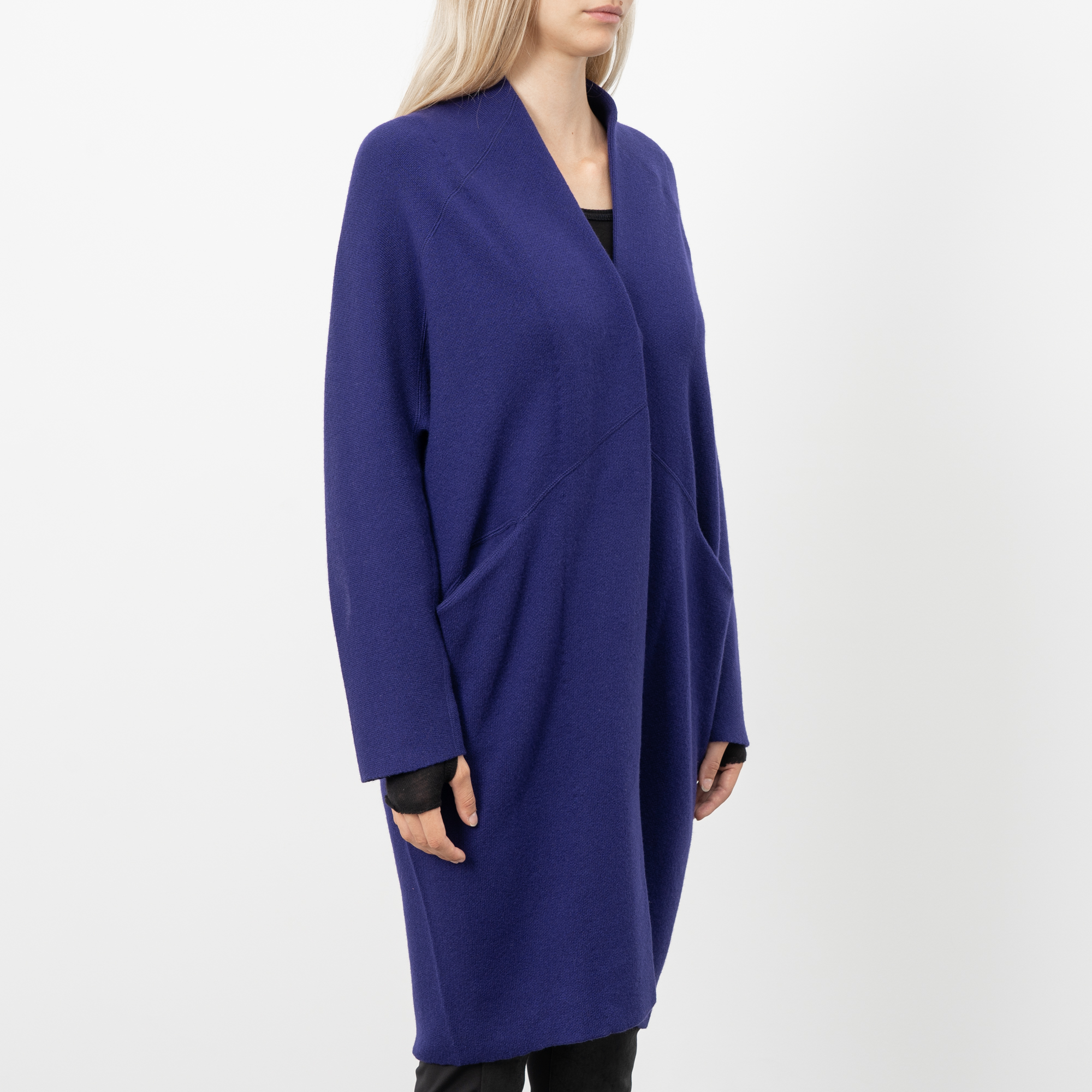 PURPLE KNITTED CASHMERE COAT|wolfensson