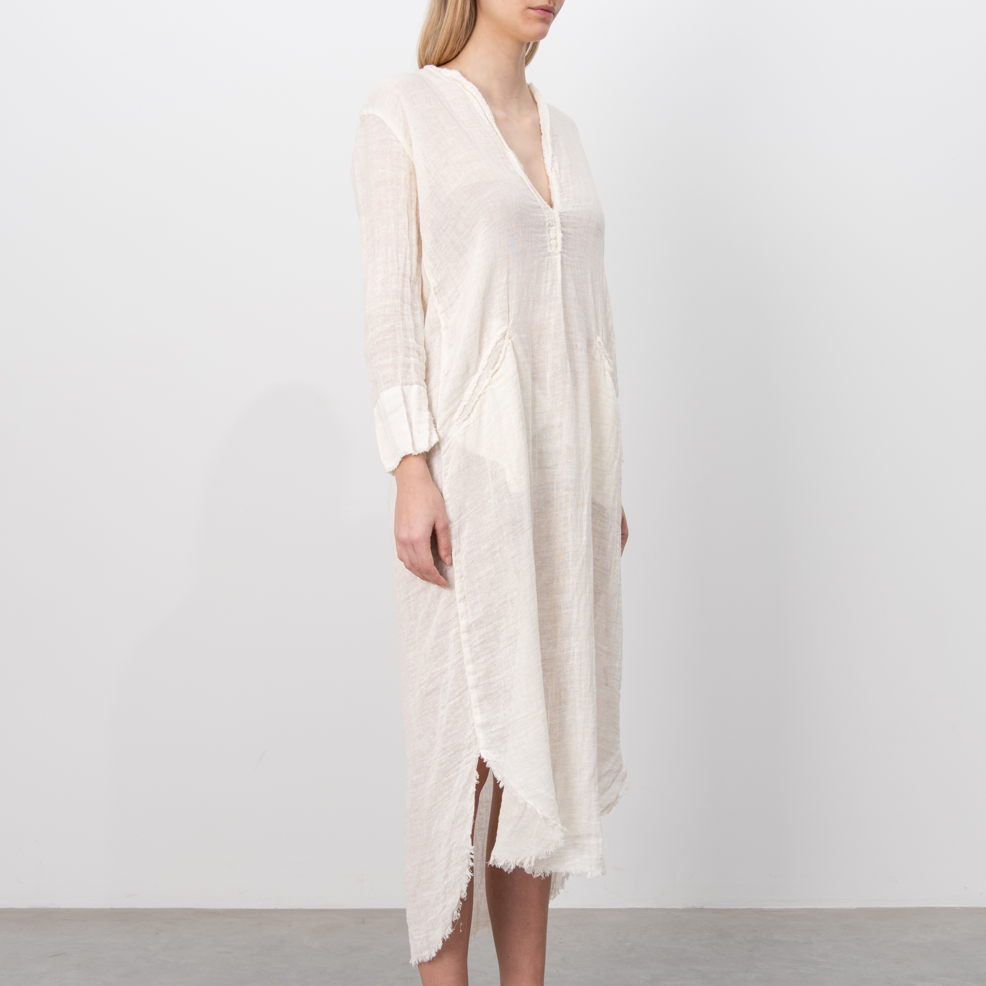 OFF-WHITE LINEN DRESS|wolfensson