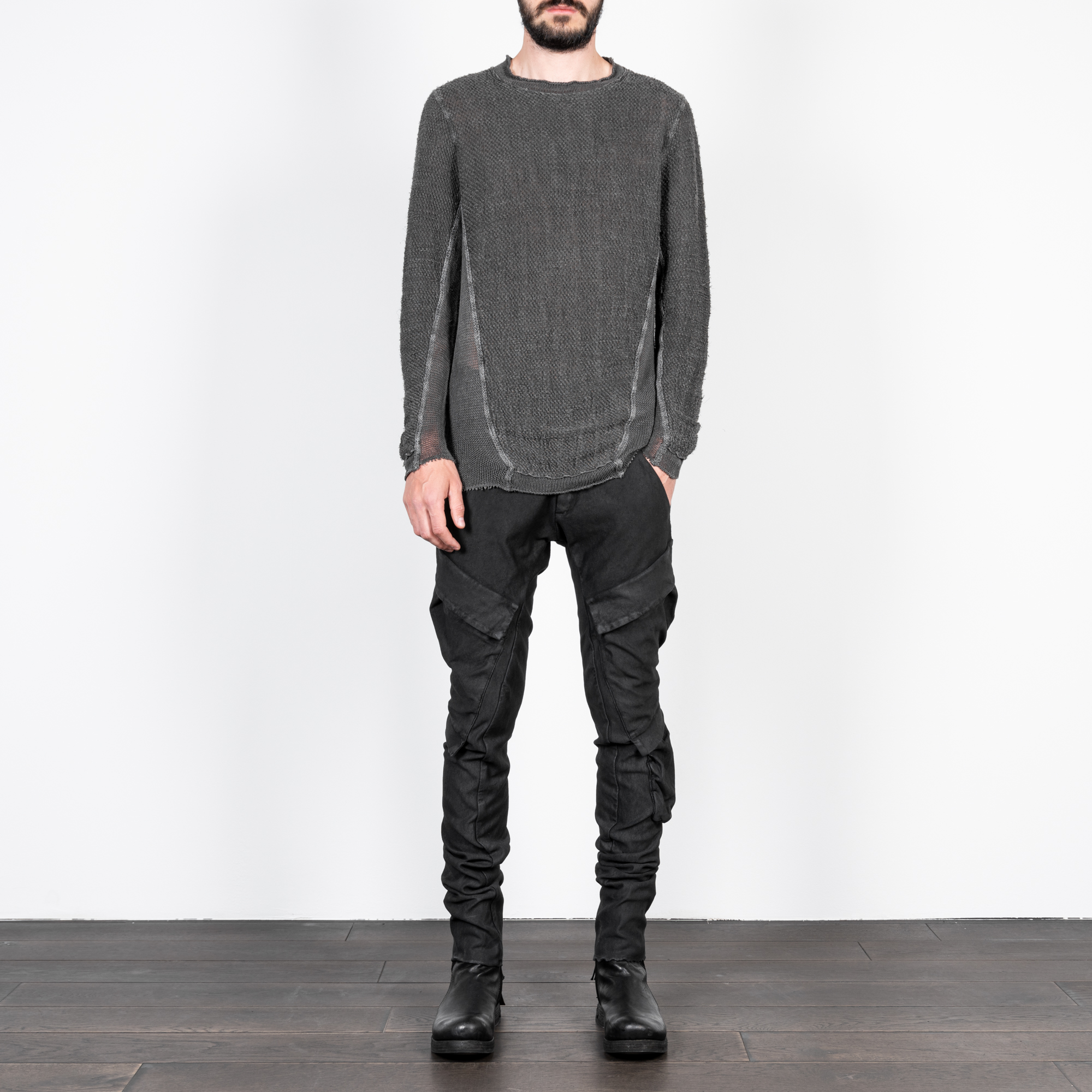 ROCK GREY RUGGED KNIT PULLOVER|wolfensson