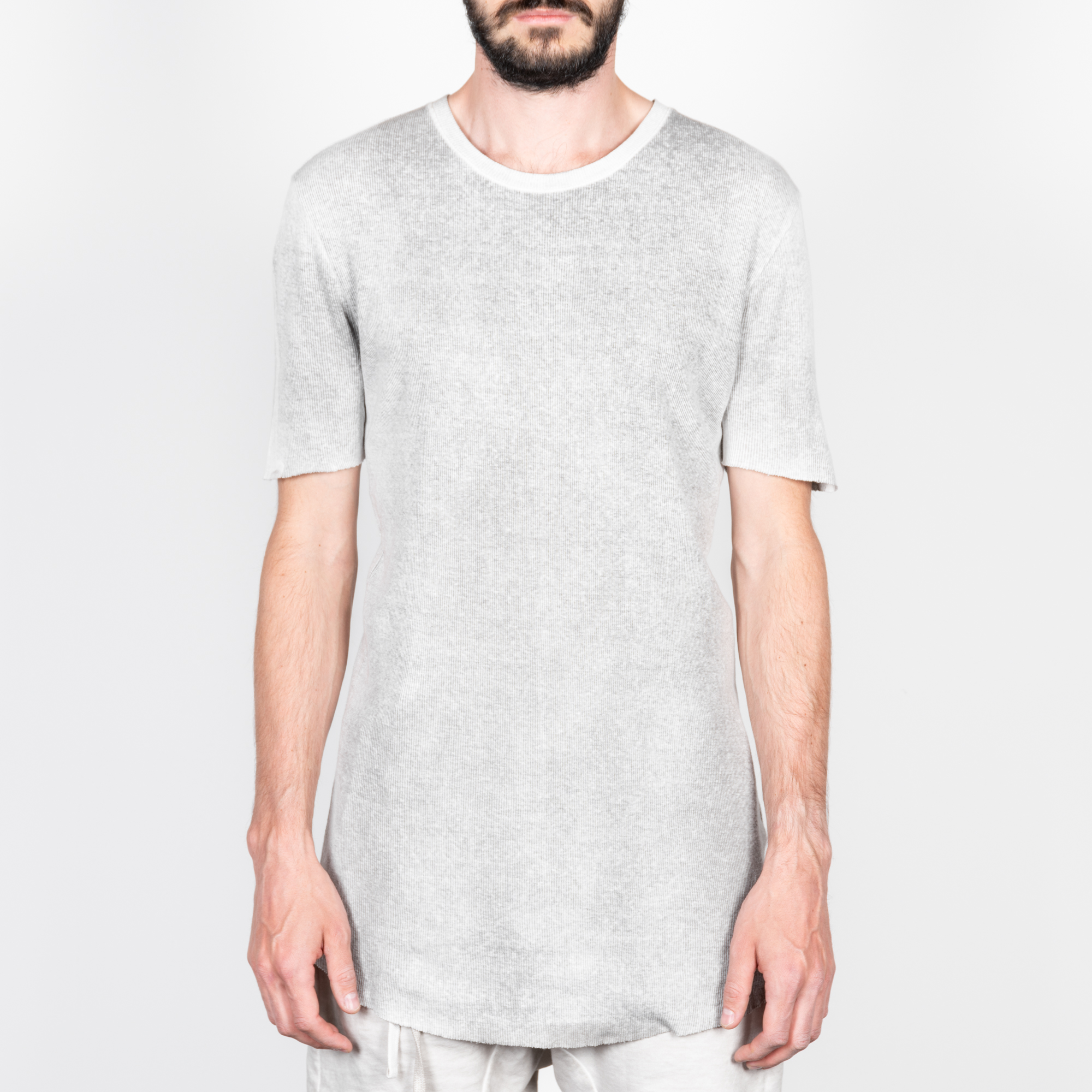 OFF WHITE RIBBED T-SHIRT|wolfensson