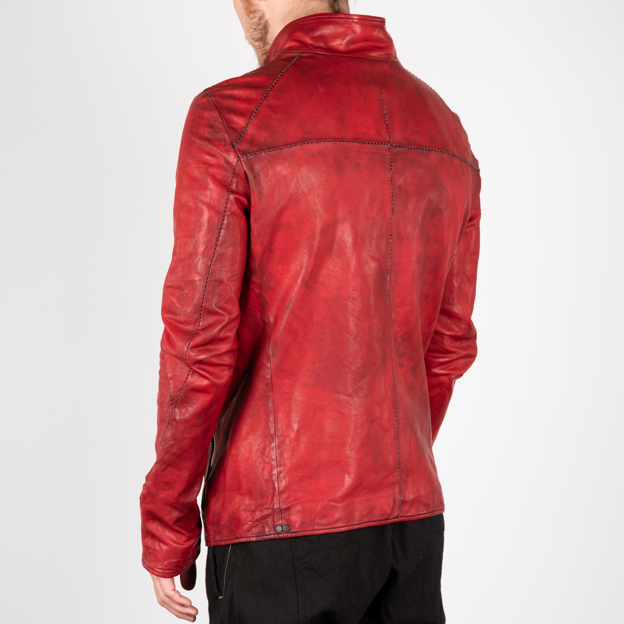 DIRTY RED SHEEP LEATHER JACKET|wolfensson
