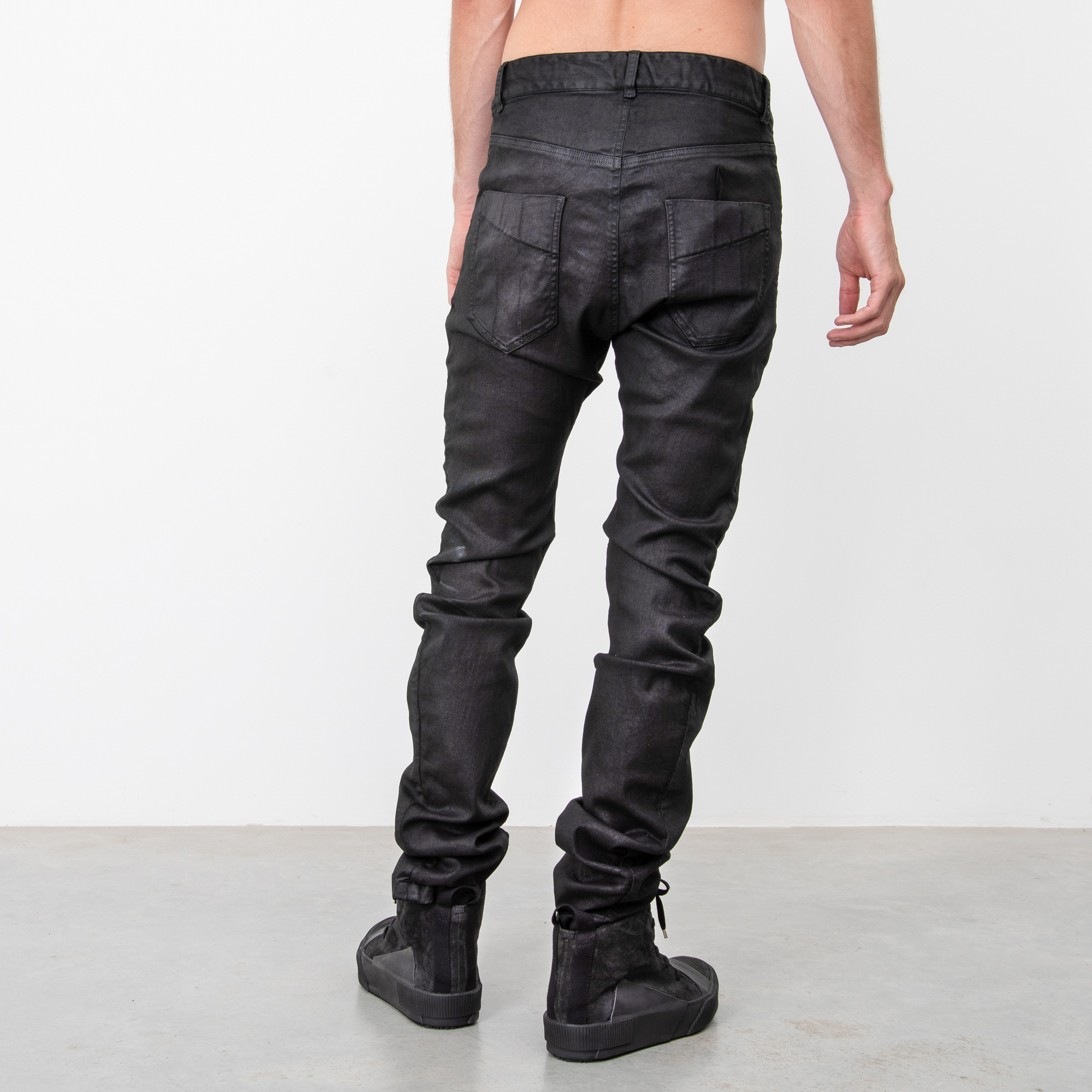 COATED BLACK P1C PANTS|wolfensson