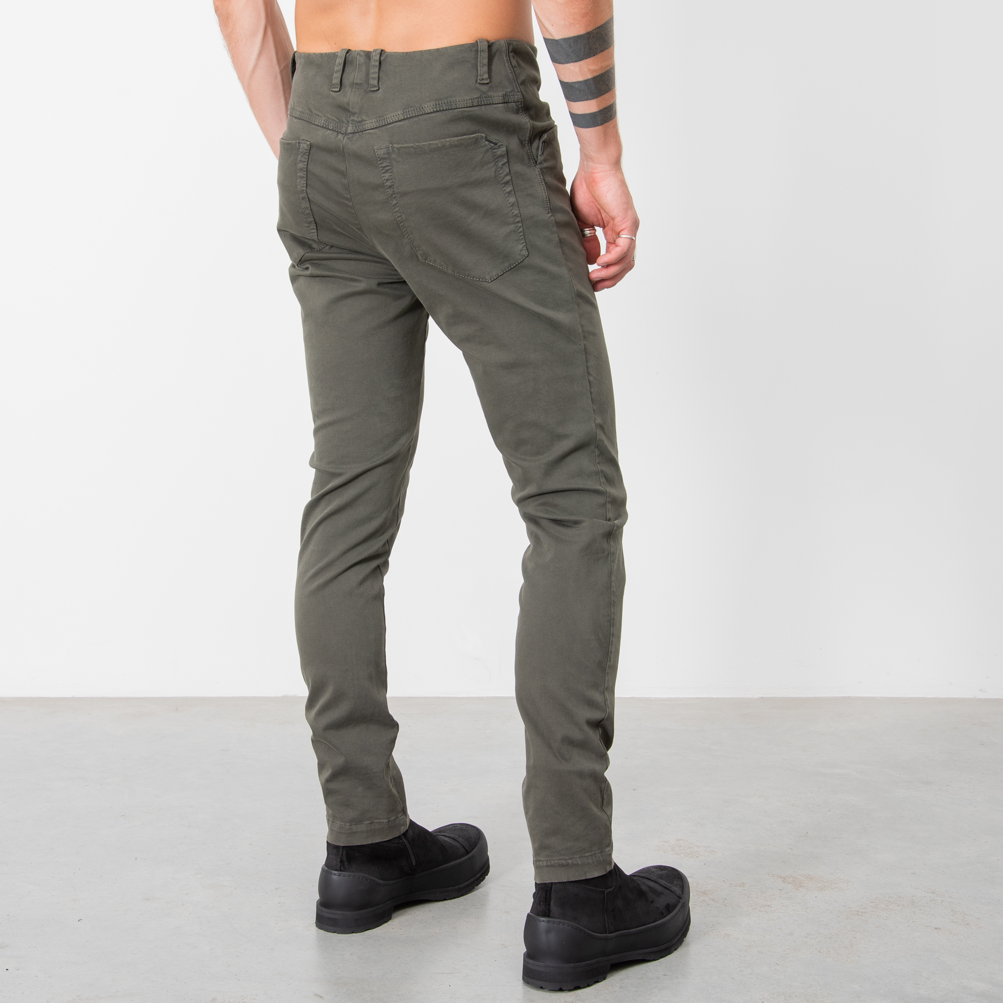 FOREST GREEN COTTON PANTS|wolfensson