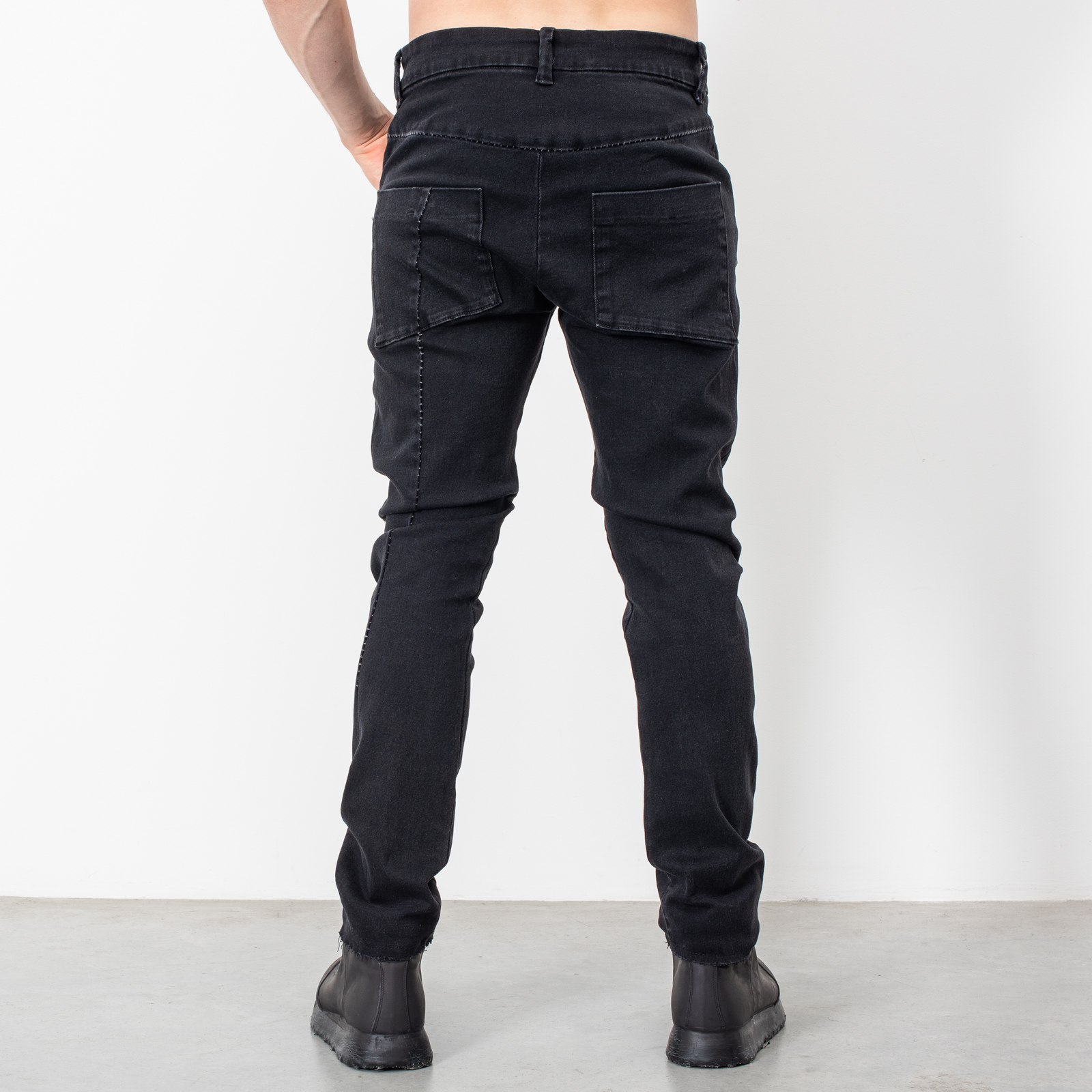 BLACK TIGHT FIT JEANS|wolfensson
