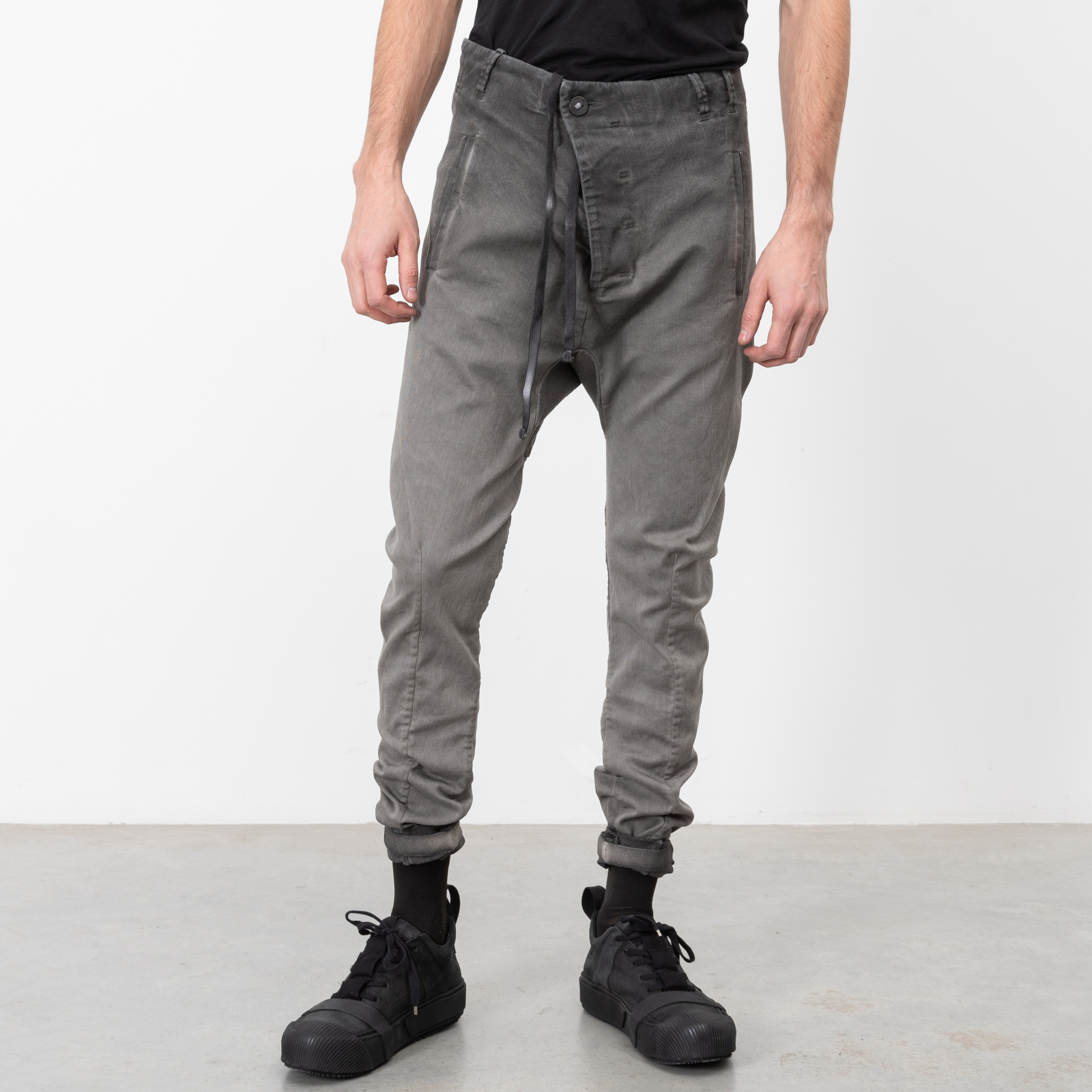 FADED DARK GREY DBL OBJECT DYED P11 PANTS|wolfensson
